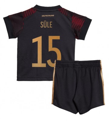 Tyskland Niklas Sule #15 babykläder Bortatröja barn VM 2022 Korta ärmar (+ Korta byxor)